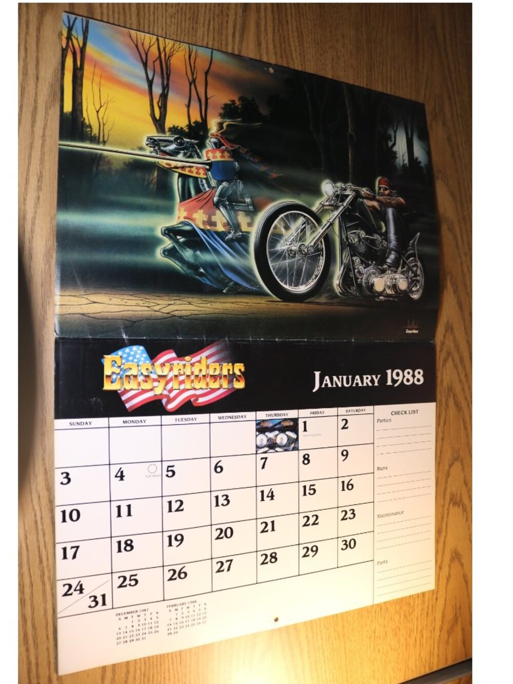Easyriders David Mann Calendar Lot of 3 - 1988 1989 1990 Motorcycle Art Biker - Picture 3 of 13